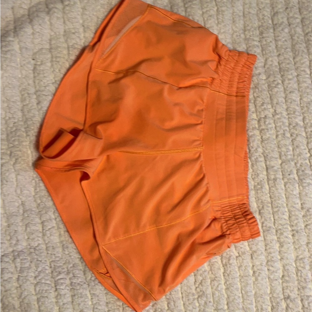 LuLu shorts! Orange! 2.5” inseam! Size 4!